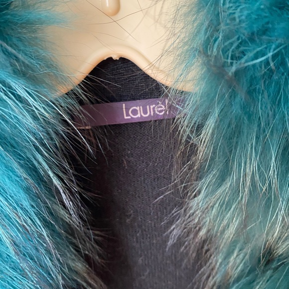 Cardigan with removable fur collar Laurel - Picture 3 of 3